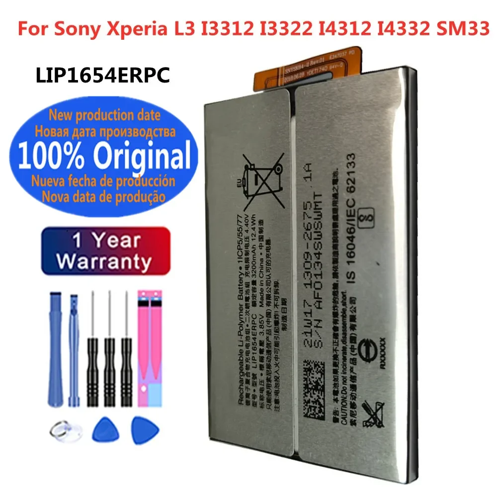 Новый Xperia LIP1654ERPC Сменный аккумулятор для Sony Xperia L3 I3312 I3322 I4312 I4332 SM33 LIP1654 SNYS1654 батареи для телефона