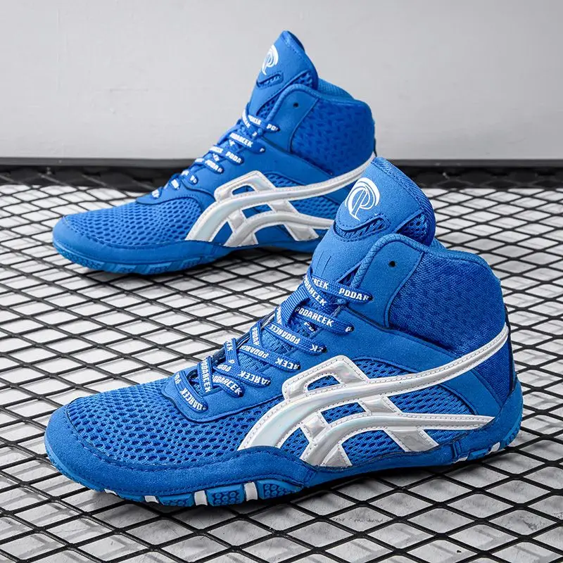Boxing Shoes Lightweight Boxing Training Fighting Competition Sneakers Men's Women's High Top Professional Wrestling Shoes