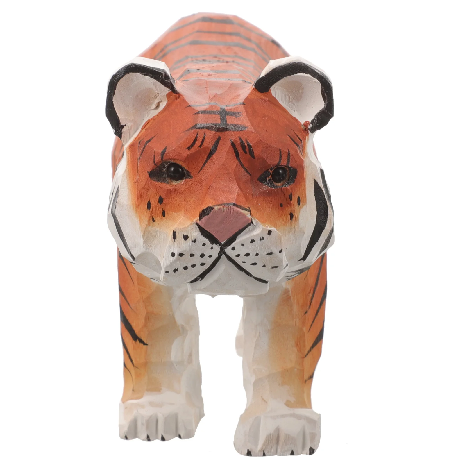 

Carved Tiger Desktop Decor Natural Wooden Tiger Wooden Tiger Craft Figurine
