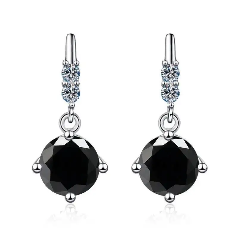 1 Karat 2CT runde Moissanit-Ohrringe für Damen, 925er Sterlingsilber, luxuriöser edler Schmuck, bestehen den Diamanttester – Detail 22
