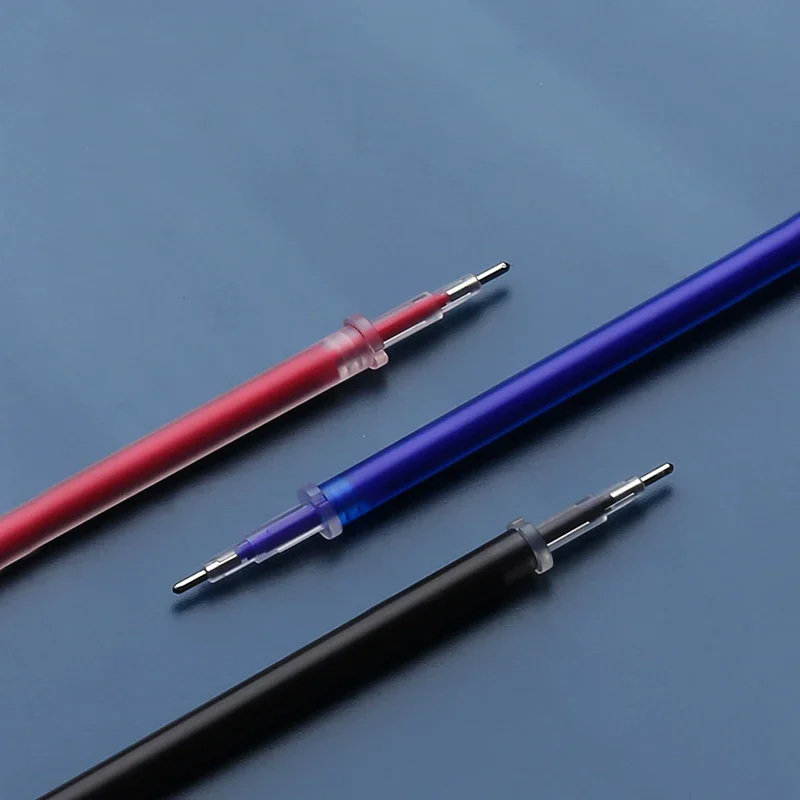 100 개/대 Office Signature Shool 젤 펜 리필 막대 매직 지울 수있는 펜 리필 액세서리 0.5mm 블루 블랙 잉크 쓰기 도구