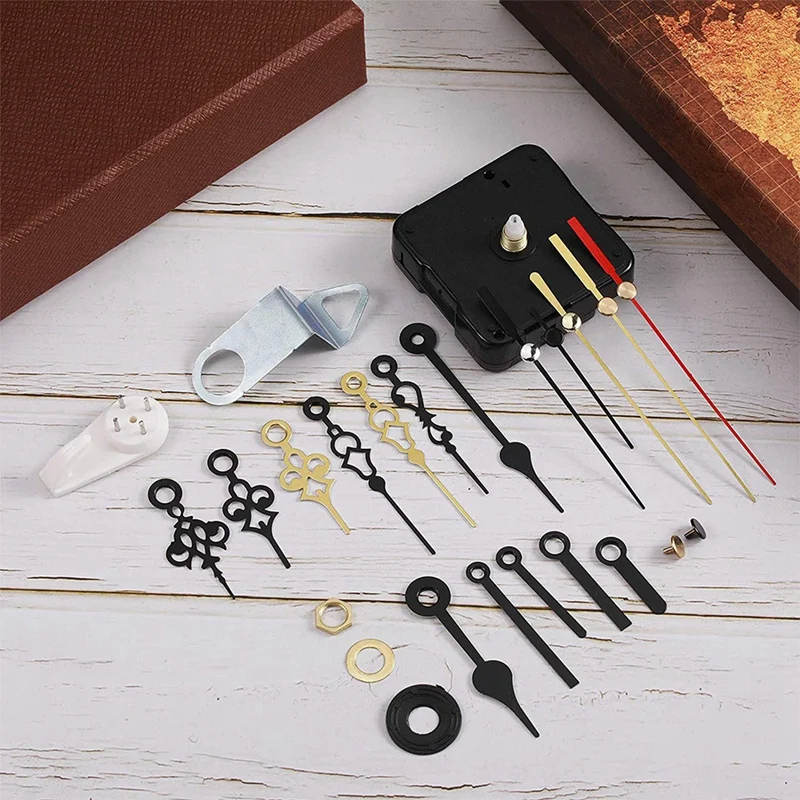 7 Sets Quartz Clock Movement Mechanism, Silent Short Shaft Clock Mechanisms With Hands, Wall Mechanism Parts