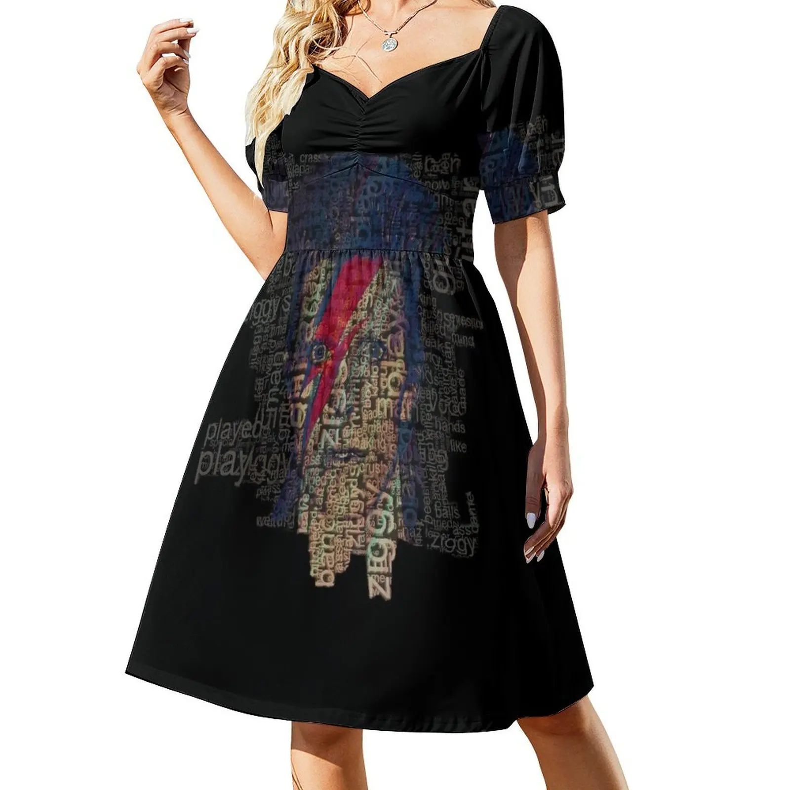 thumbnail image 1 of Vestido Ziggy de manga corta Ropa de verano para mujer Vestidos de noche para mujer, 1 of 7
