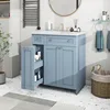 30" Bathroom Vanity with Single Sink, Combo Cabinet Undermount Sink, Solid Wood Frame Bathroom Storage Cabinet, 1