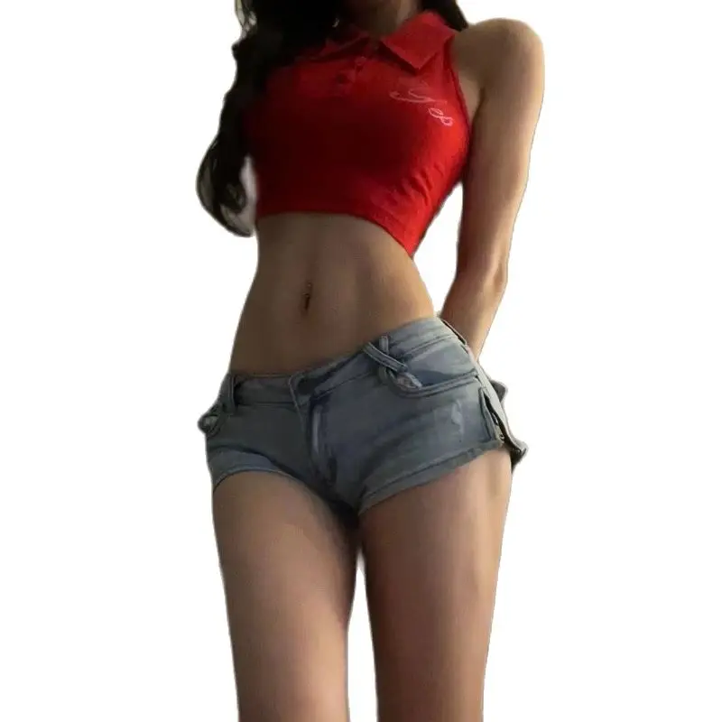 Summer Hot Girls Denim Shorts High Waist Cotton Super Elastic Women Sexy Short Jeans