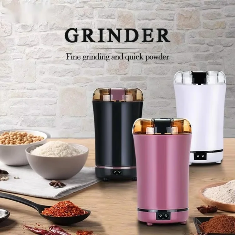 Description Picture 2 of item2024 New Portable Electric Coffee Grinder Household Small Grain Grinder Stainless Steel Nut Bean Grain Grinding Mixer
