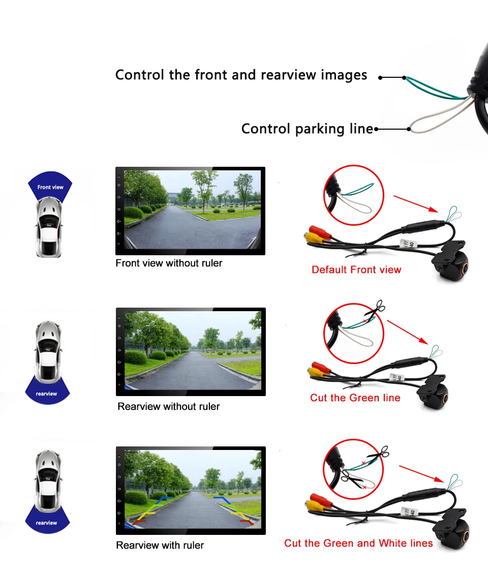 180 Degree 1080p Wide Angle HD Auto Rear View Camera For Car