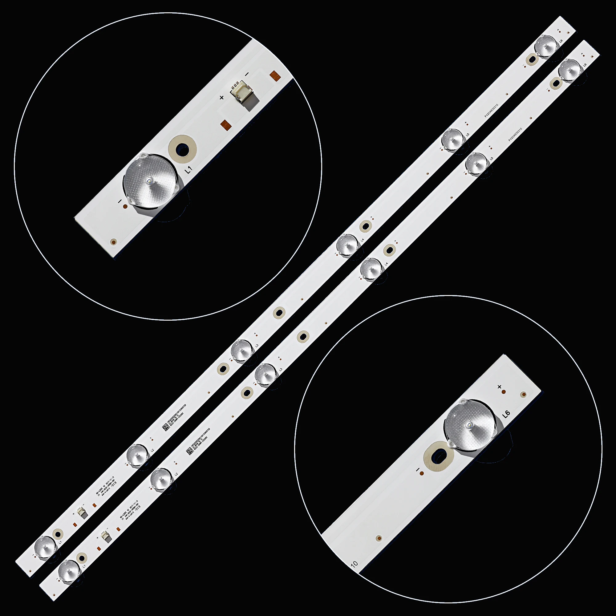 

10pcs 580mm LED Backlight strip 6 lamps 6V For Tv JL.D32061330-081AS-M FZD-03 E348124 HM 32v input MS-L1343 L2202 L1074