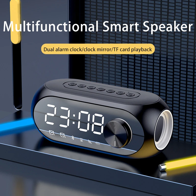 

Bluetooth-будильник со светодиодной подсветкой, FM-радио, TF-карта, Aux