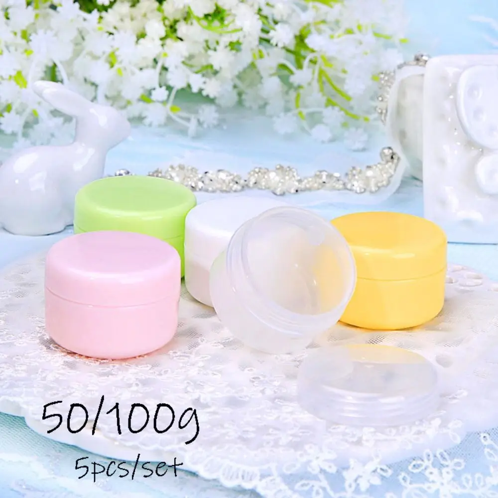 

5 шт., разноцветные бутылки для косметики, 50/100 г