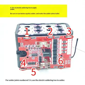 Scheda di protezione batteria al litio da 1 pezzo 21V 7MOS per utensili elettrici con circuito di bilanciamento e protezione dalla temperatura