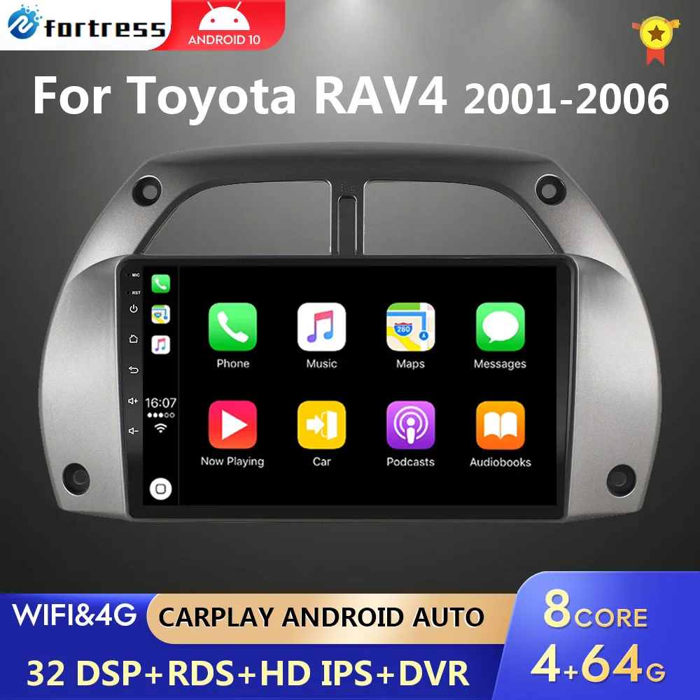 4G + 64G CarPlay 2din Android AutoRadio GPS 멀티미디어 플레이어, Toyota RAV4 Rav