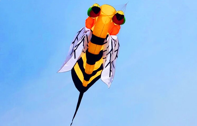free shipping soft bee kite outdoor flying toy big kite weifang kite factory octopus kite for adults dragon fly windsurf sail 5