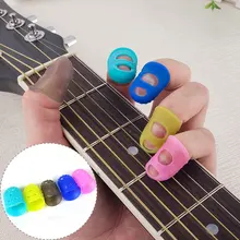 

5Pcs Silicone Finger Guards Guitar Fingertip Protector For Ukulele Guitar Colorful Non-Slip Silicone Guitar Fingertip Protection