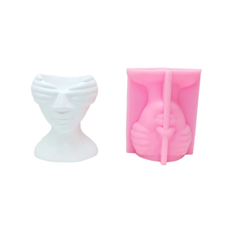 

Формы для цемента в форме человеческого лица, формы для держателей цветов, подходящие для ручного изготовления своими руками