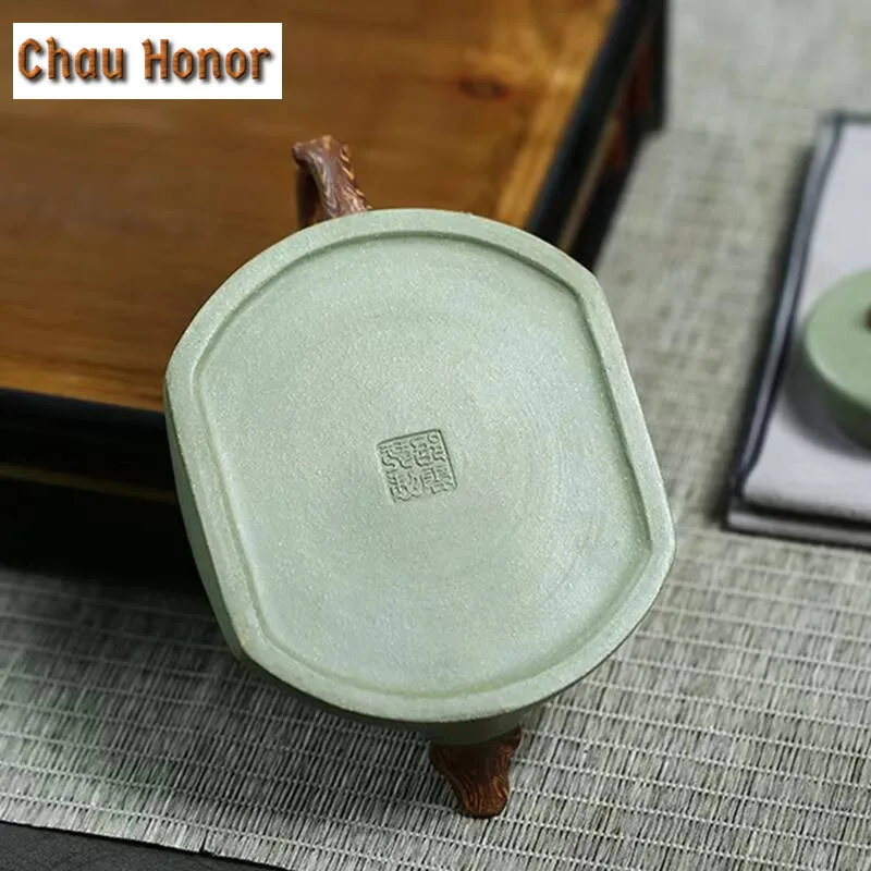 190ml Boutique Yixing Purple Clay Teapots Raw Ore Pea Green Mud Handmade Tea Pot Home Zisha Filter Kettle Chinese Teaware
