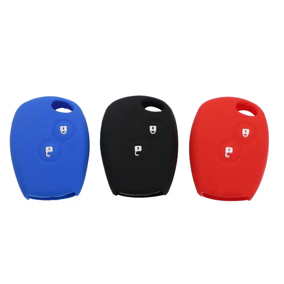 Silicone Car Key Cover Case 2 Buttons for Renault Clio Scenic Megane Duster Sandero Captur Twingo Modus Car Remote Key