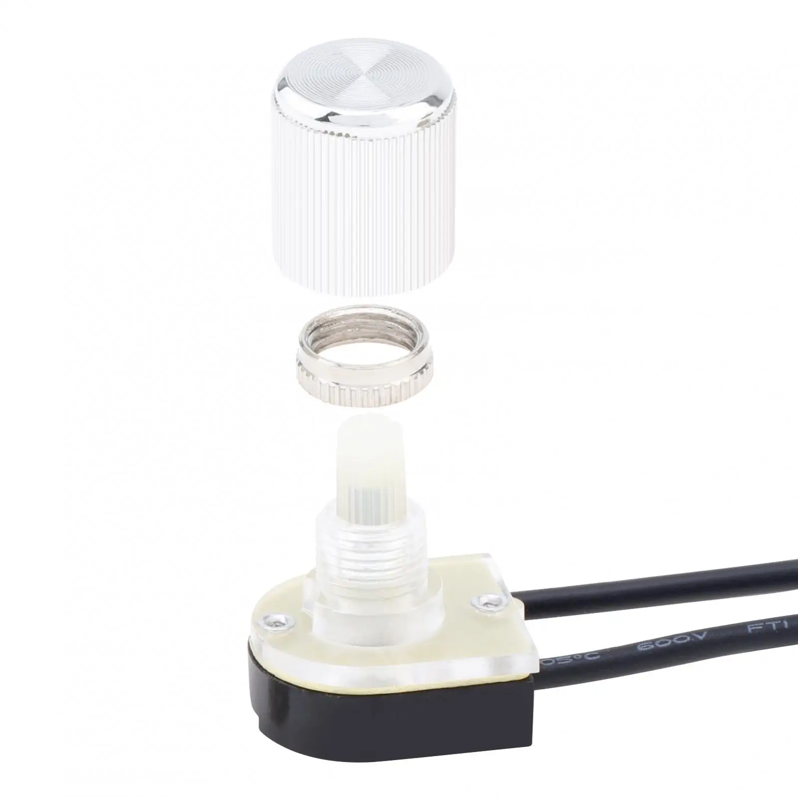 Electrical 2 Wire Rotary Switch Two Stage ON-OFF Switch for Table Lamp / Floor Lamp / Canopy Lights