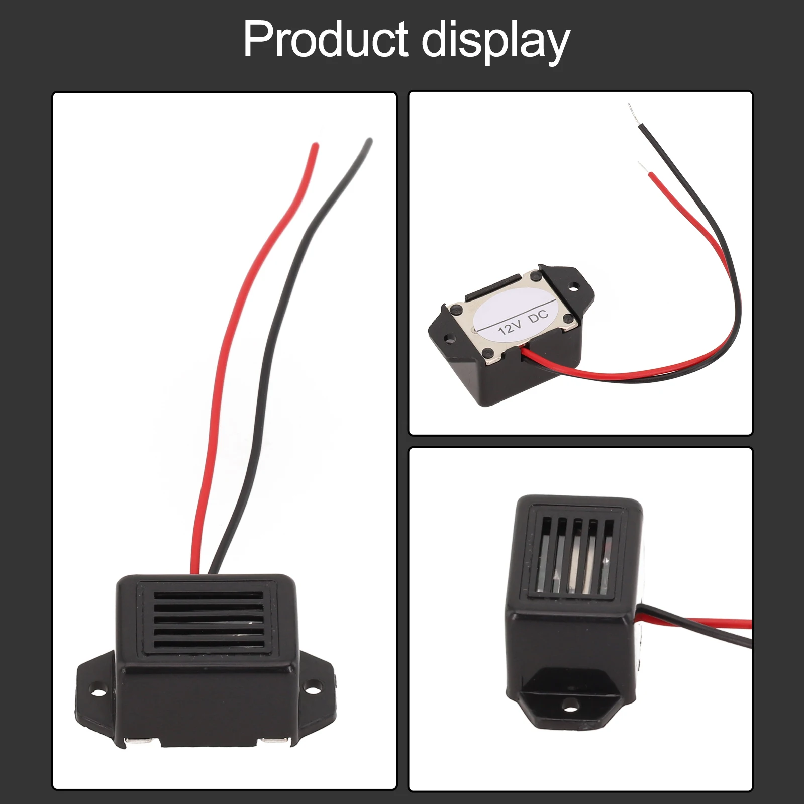 1PC 자동차 라이트 오프 경고기 컨트롤 버저 비퍼 12V 어댑터 케이블 교체용 전자 알람 버저 일정음 버저
