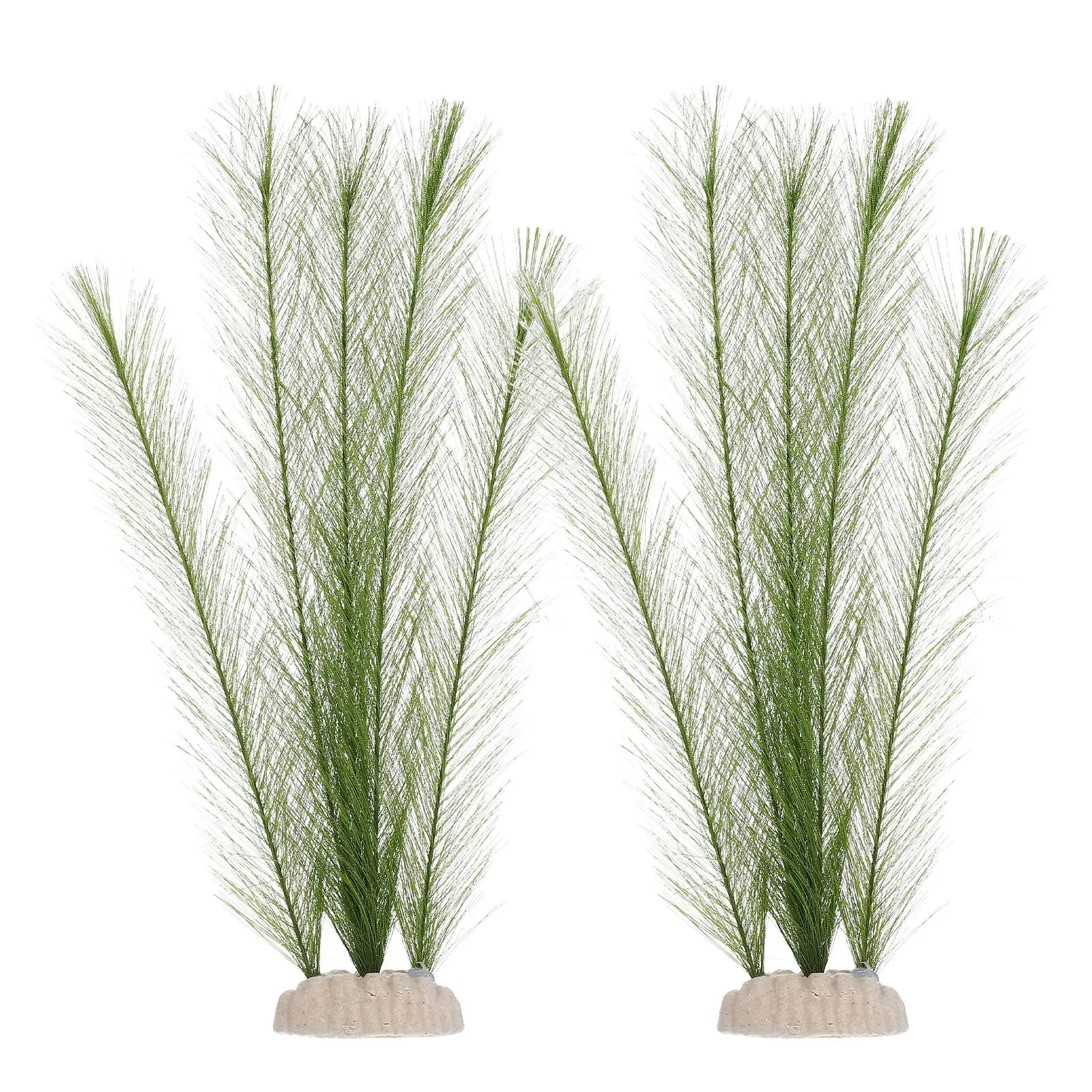 2Pcs Silk Plants Aquarium Fish Tank Decorations Plastic Lifelike Plants Pet Products Underwater Grass nament Artificial Green