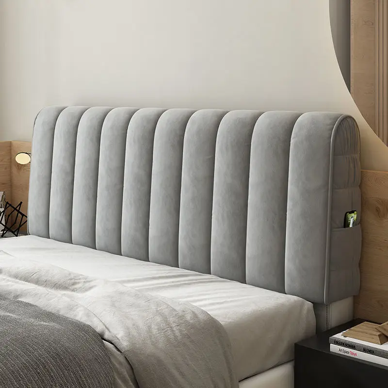 All-Inclusive Headboard Cover Soft Velvet Thickened Elastic Quilted Anti-Collision Universal Dust-Proof Headboard Cover