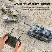 2.4G Simulation Tracked Remote Control Spray Tank, Multi-directional Walking, 360° Turret Multi-directional Rotation for Kids 2