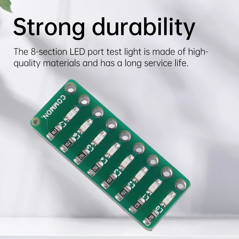 8-segment LED Port Test Lamp Indicator Indicator Light Flowing Light Module Red Green and Blue Colors Optional