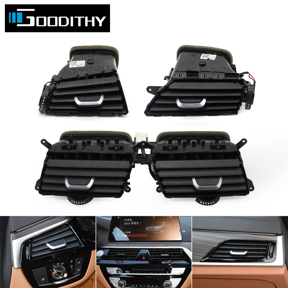 

95% Новый передний и задний кондиционер, центральный левый и правый вентиляционные решетки в сборе для BMW 5 серии G30 G31 2017-2022