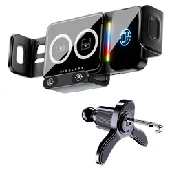 15W Universal Wireless Car Phone Charger & 90° Rotating Holder (Air Vent Edition)