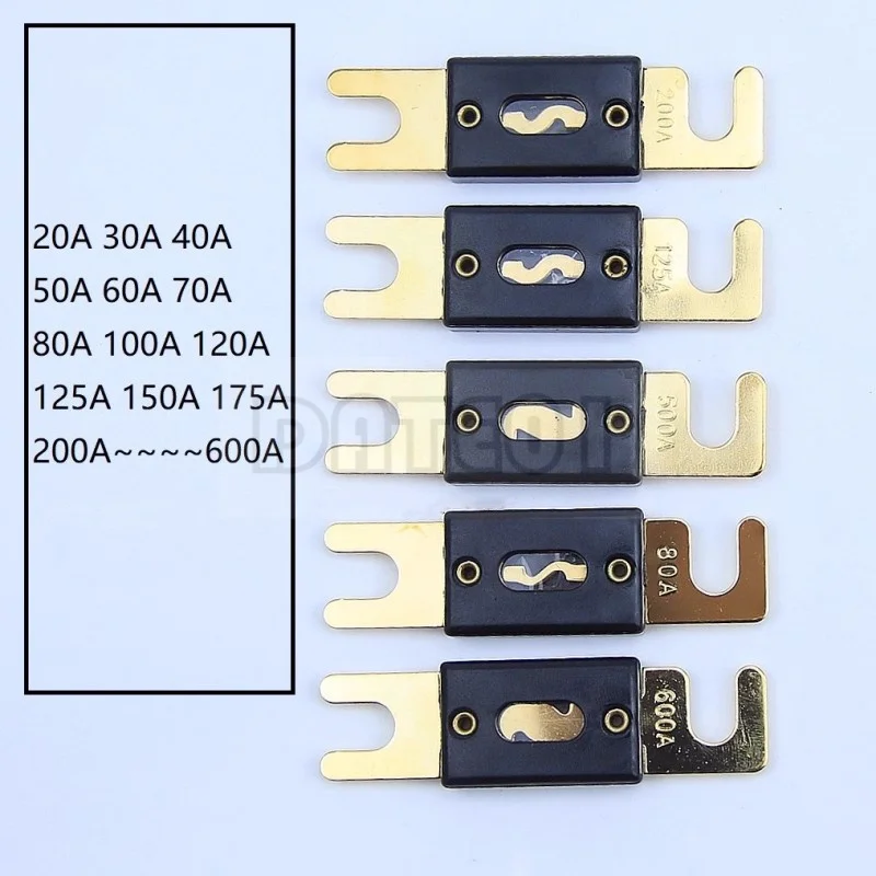 50A / 80A / 100A 150A/200A/300A/400A ANL Large Fork Plug Type Auto Insurance Ribbon Base