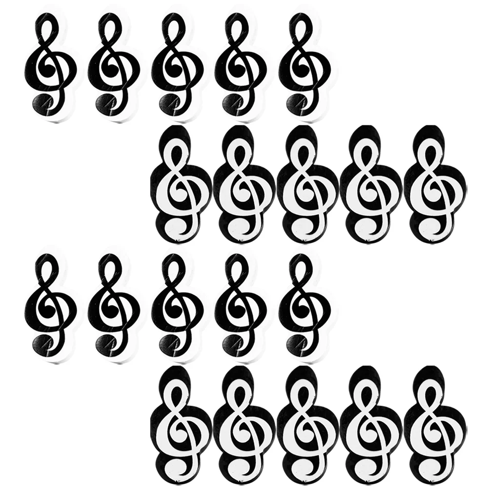 20 Pcs Cute Small Erasers Music Note Pencils for Kids Mini Bulk Students Classroom Symbol 2
