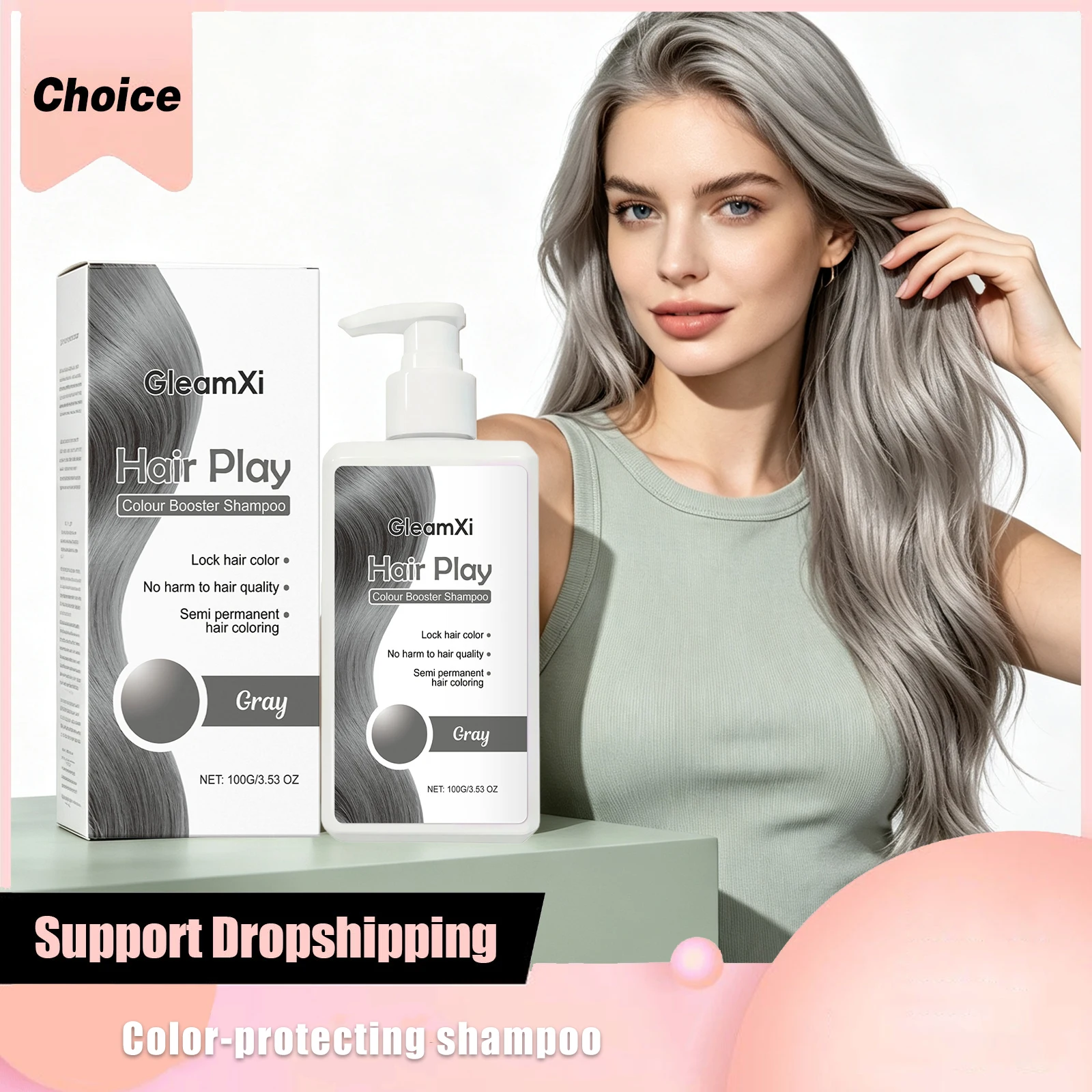Color Fixing Hair Dye Shampoo Color Locking Prevent Fading Anti Brass Tones Non-irritating Scalp Care Nourish Hair Dye Shampoo