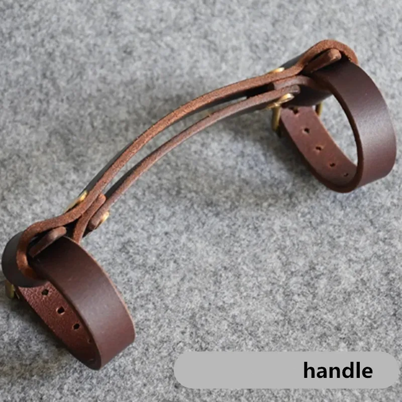 2-color folding bike leather handle for brompton carry ith frame tape filter portable handle folding bike use frame within 5cm for bicycle handlebar