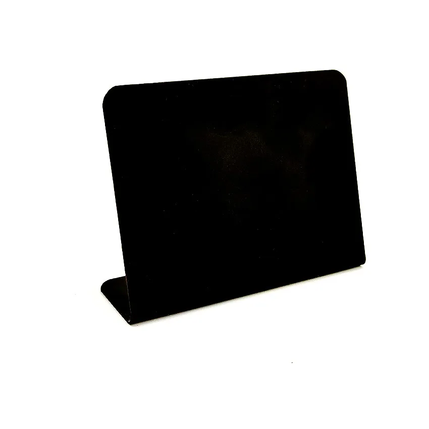Plastic Black Price Board Label Sign L Stand Blackboard PVC Rewritable Erasable Reuse 50pcs
