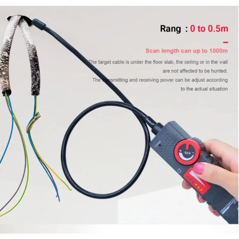 Cable and Network Tester NF-822 Underground Cable Locator 0-0.5m Depth Cable Length Tester 1000m For High Voltage Wire NOYAFA