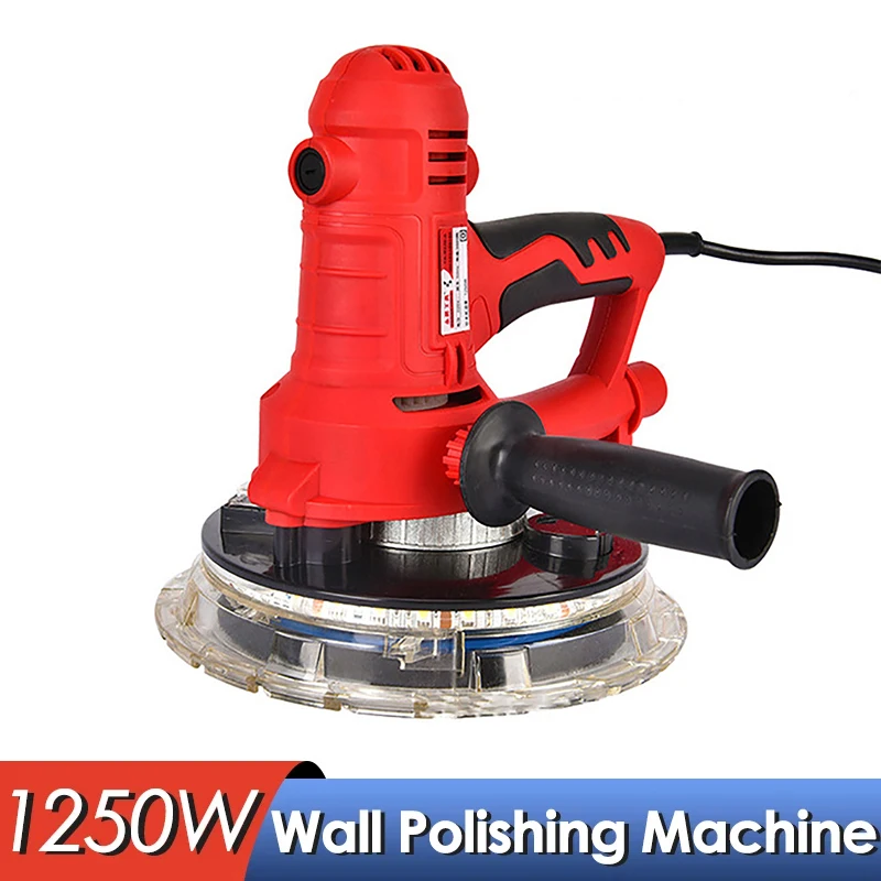 Drywall Sander Electric Wall Putty Polisher with LED Light Self-Priming Dust-Free Wall Grinding Machine Home Decoration Tool