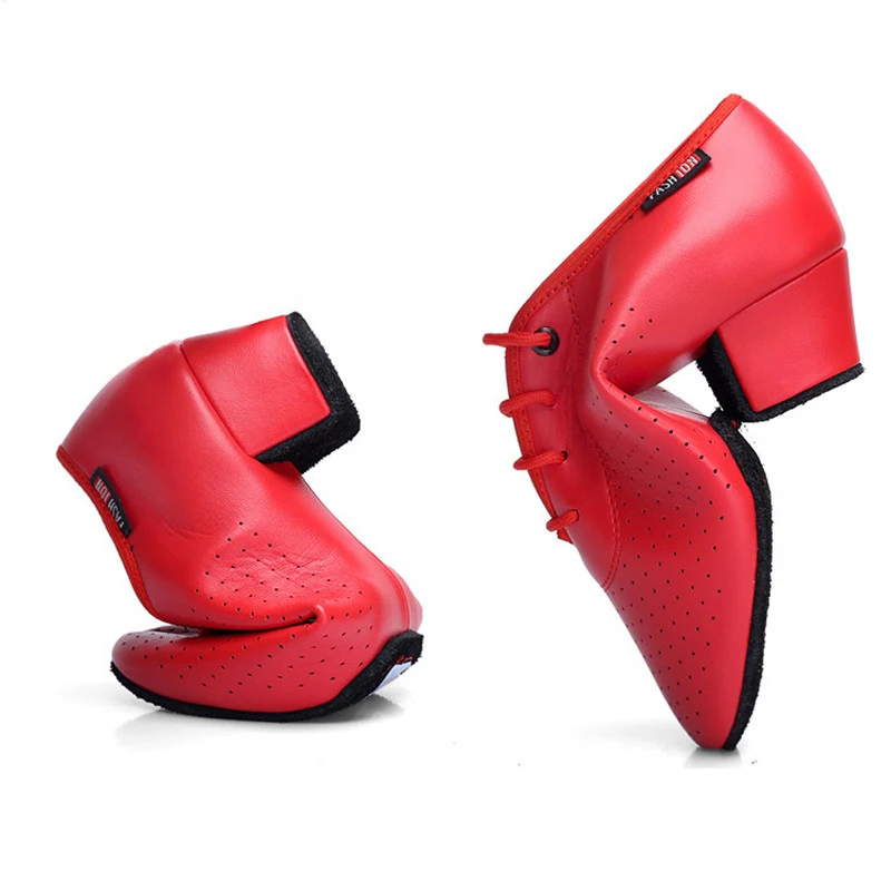 Women Latin Dance Shoes Jazz Adult Ballroom Salsa Dancing Shoes Woman Black Red Teachers Training Modern Tango Dance Sneakers 5