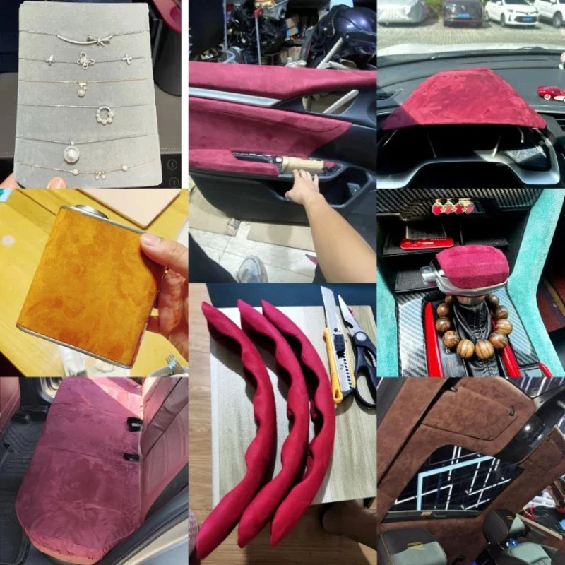 Leather Repair Tape Leather Repair Sticker Leather Repair Leather Repair Material Leather Repair Patch Self Adhesive Leather Sticker 300/150cm Suede Self-adhesive Leather Car Interior Fabric Velvet DIY Sticker Leather Craft Repair Sofa Renovation
