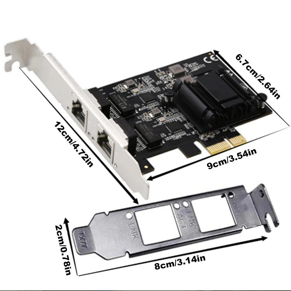 PCIe 네트워크 카드, PCIe 네트워크 카드, PCIe Express 지지대, PC 게임용, RTL8125BG 칩 이더넷 RJ45 NIC 카드, 1Gbps, 100M, 10M, 2 포트, 2.5GB