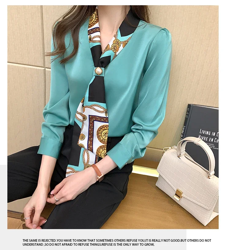 Bow Neck Blouse office style outfit