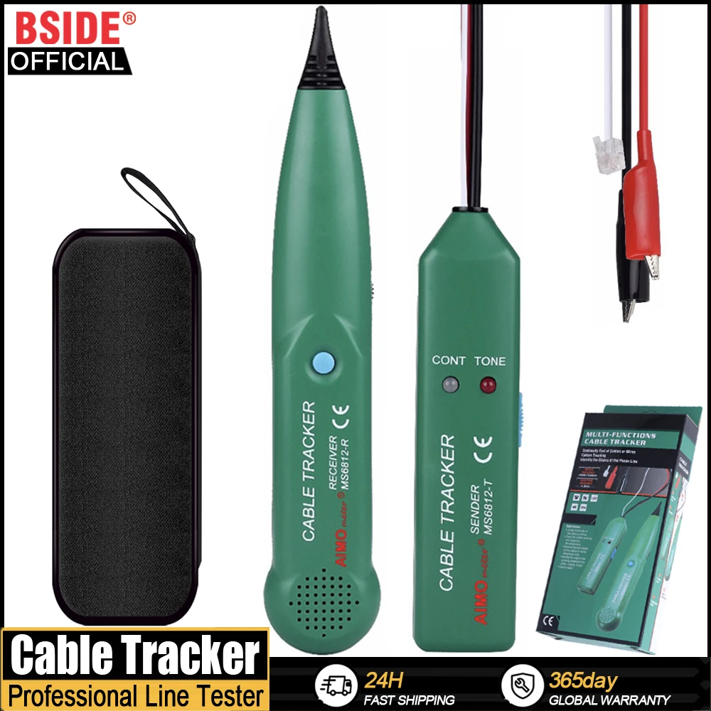 Satkit MASTECH MS6812 – Cavo Tester Tracker Per Linea Telefono E Rete, Con Trasmettitore E Ricevitore