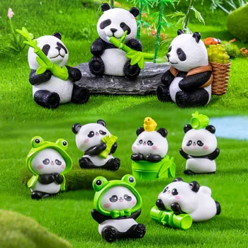 4Pcs New Panda Figurine Diy Home Kawaii Room Decor Miniature Fairy Garden Decoration Accessories Modern Children's Birthday Gift 1 4Pcs New Panda Figurine Diy Home Kawaii Room Decor Miniature Fairy Garden Decoration Accessories Modern Children's Birthday Gift 1