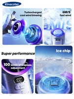 KINSCOTER Portable Handheld Turbo Fan 100 Wind Speeds Adjustable Mini Personal Fan Battery Operated Electric Eyelash Fan 2
