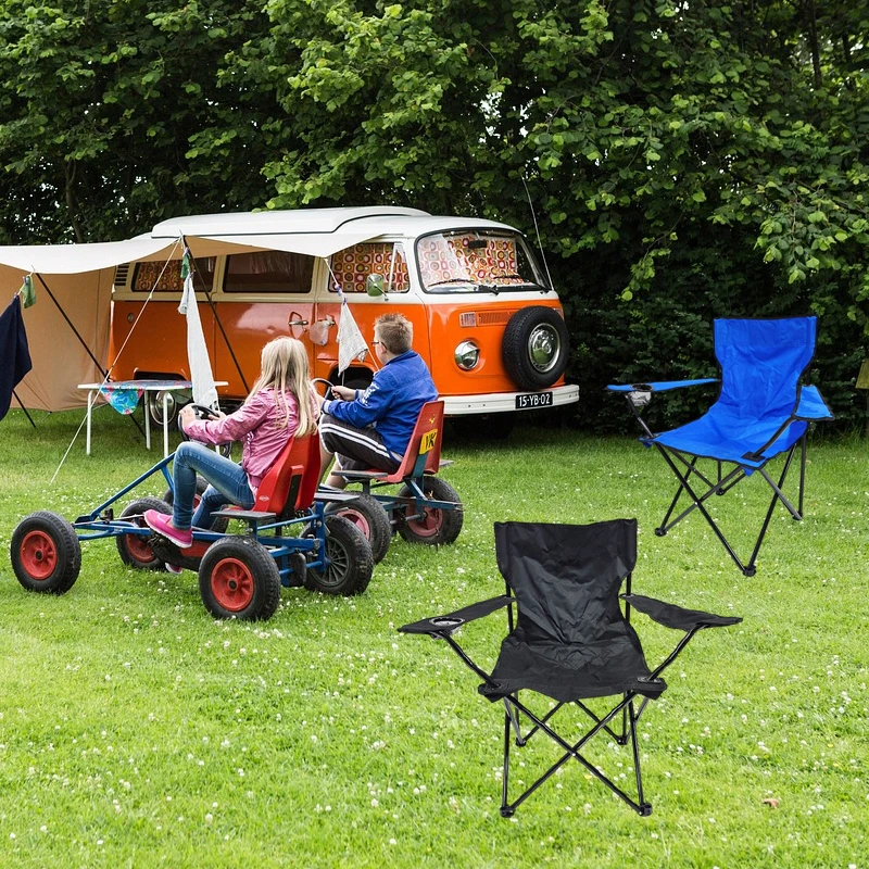 Description Picture 2 of itemFoldable Outdoor Chair - Portable with Armrest, Backrest, and Bottle Holder