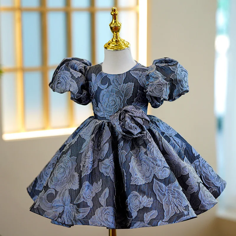 

Baby Girl Flower Dress Kids Bridemaid Wedding Dresses For Children White Ball Gowns Girls Boutique Party Wear Elegant Frocks