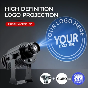 Proiettore Gobo Personalizzato, Luci con Logo Personalizzato, Faretto LED Rotante per Esterni, Personalizzazione Logo per Ingressi di Negozi e Pavimenti Commerciali