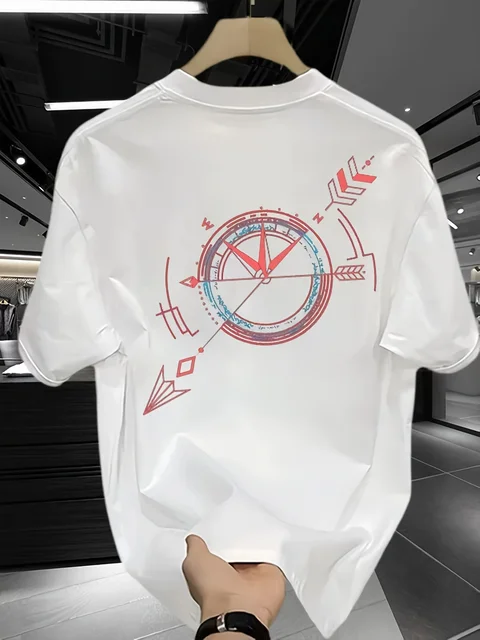 T-shirt pour homme - avec motif rose de la rose de l'indienne rouge - T-shirt léger d'été pour un usage quotidien et formel - Respirant pour tous les jours 1