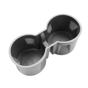 Water Cup Holder Tasteless Car Console Cup Holder Insert Anti-Slip Mini Trash Can Storage Box Grey for Tesla Model 3/Y 2021-2023 1