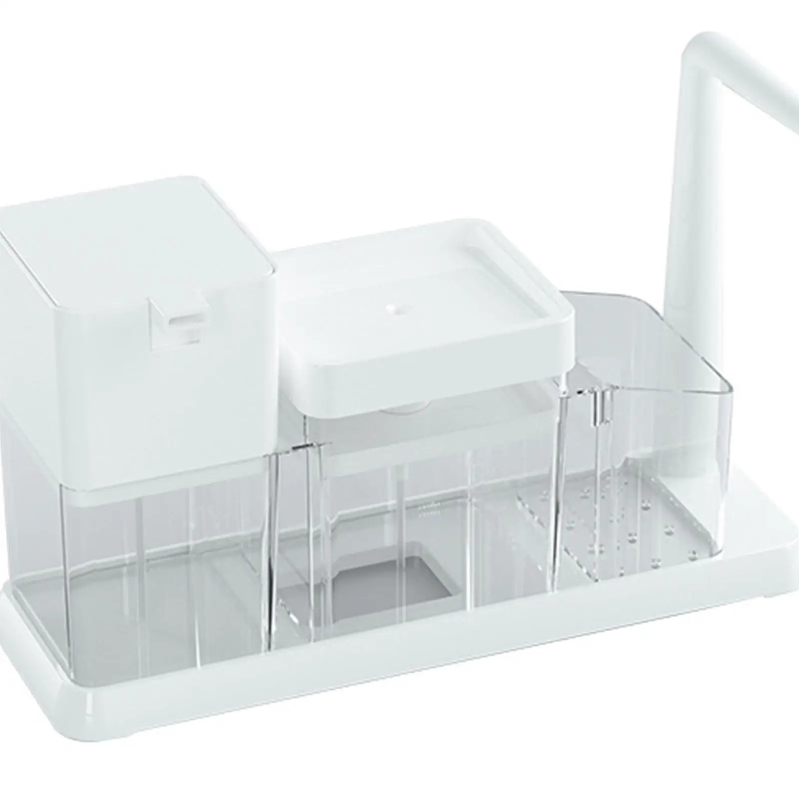 Dish Soap Dispenser Caddy Organizer Countertop Organizer Kitchen Draining Tray Large Capacity Refillable Washing Soap Dispenser