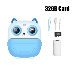Children's Instant Print HD Selfie Camera - Perfect Gift for Holidays and Birthdays (S5 Blue Card)